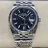 Replica Rolex Datejust M126234-0015 36MM Clean Factory Black Dial Stainless Steel Strap