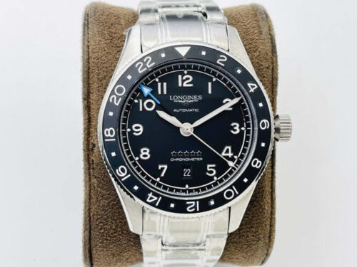 Replica Longines Spirit ZuIu Time L3.812.4.53.6 LG Factory Black Bezel - Replica Watches Factory