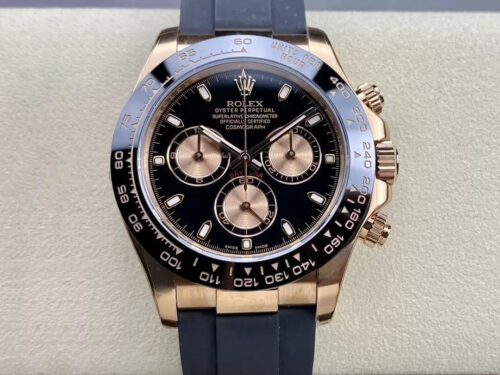 Replica Rolex Cosmograph Daytona M116515LN-0017 Clean Factory Black Rubber Strap - Replica Watches Factory