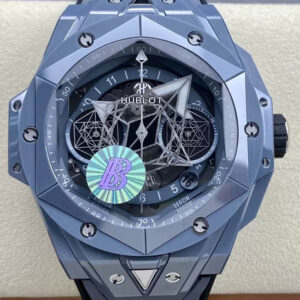 Replica Hublot Big Bang Sang Bleu II 418.FX.8007.RX.MXM21 BB Factory Gray Strap - Replica Watches Factory