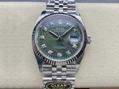 Replica Rolex Datejust M126234-0055 36MM Clean Factory Diamond-Set Bezel - Replica Watches Factory