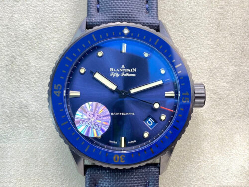 Replica Blancpain Fifty Fathoms 5000-0240-O52A GF Factory Blue Strap - Replica Watches Factory