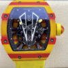 Replica Richard Mille RM27-03 Tourbillon BBR Factory Skeleton Dial Yellow Strap - Replica Watches Factory