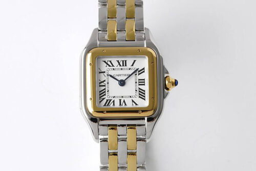 Replica Panthere De Cartier W2PN0006 22MM BV Factory White Dial Gold Bezel Watch