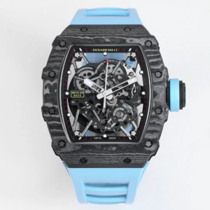 Replica Richard Mille RM35-02 BBR Factory Skeleton Dial Blue Rubber Strap