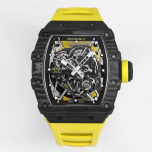 Replica Richard Mille RM35-02 BBR Factory Yellow Strap Skeleton Dial
