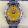 Replica Rolex Oyster Perpetual M124300-0004 41MM Clean Factory Stainless Steel Yellow Dial