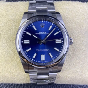 Replica Rolex Oyster Perpetual M124300-0003 41MM Clean Factory Stainless Steel Blue Dial