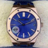 Replica Audemars Piguet Royal Oak 15510OR.OO.D315CR.02 APS Factory Blue Leather Strap