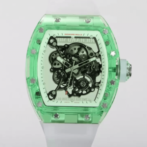 Replica Richard Mille RM055 RM Factory Green Transparent Bezel