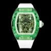 Replica Richard Mille RM 56-01 Tourbillon RM Factory Green Transparent Case Rubber Strap